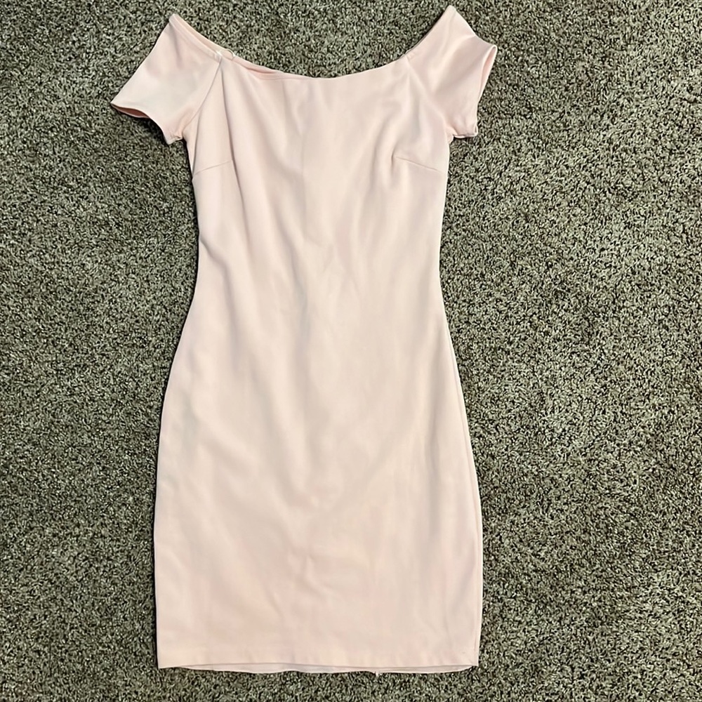 Lulus baby pink off the shoulder dress size small
